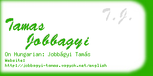 tamas jobbagyi business card
